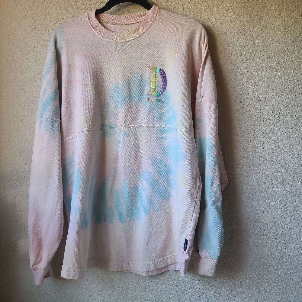 Disneyland Resort Spirit Jersey Pastel Tie-Dye Long Sleeve Size S